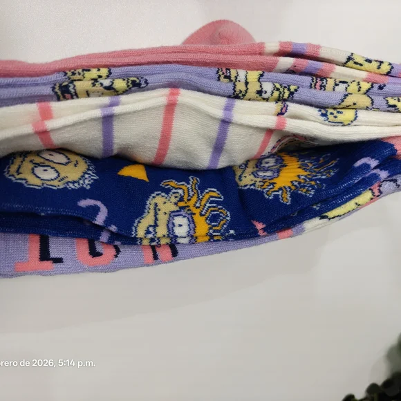 Rugrats Purple Cartoon Graphic Socks - Picture 5 of 5